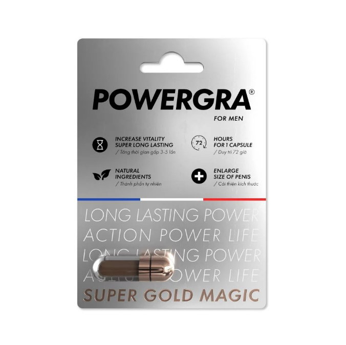Viên uống thảo dược hỗ trợ cương dương, kéo dài thời gian, tăng kích thước Powergra