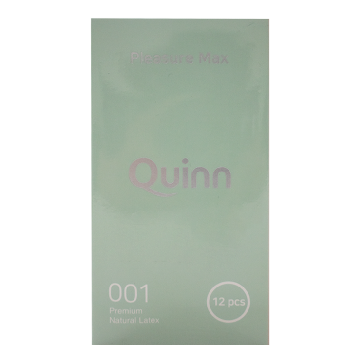 Bao cao su siêu mỏng 0.01 gân gai Quinn Pleasure Max Hộp 10 Cái