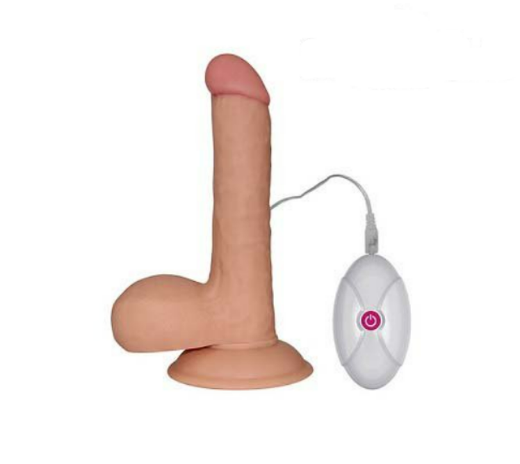  Dương vật giả dính tường điều khiển rung 8.8" Lovetoy Ultra Soft Dude 
