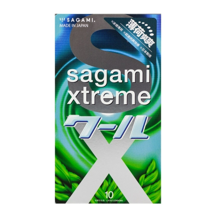 Bao cao su bạc hà mát lạnh Nhật Bản Sagami Xtreme Mint Hộp 10 Cái