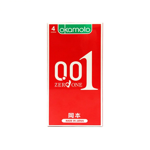 Bao cao su siêu mỏng Nhật Okamoto 0.01 Hộp 4 Cái