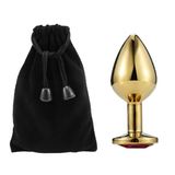  Phích cắm mạ vàng đính đá Anal Plug 