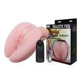  Realistic Feel - Âm đạo giả silicone nguyên khối có rung 