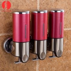 Hộp đựng sữa tắm dầu gội nước rửa tay treo tường màu bạc vàng đỏ tiện dụng sang trọng