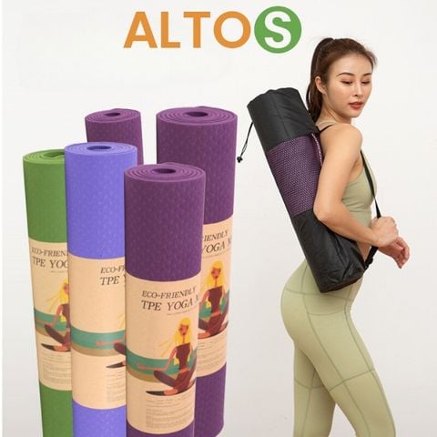 Thảm tập yoga chống trượt cao cấp có đường định tuyến cơ thể dày 6mm