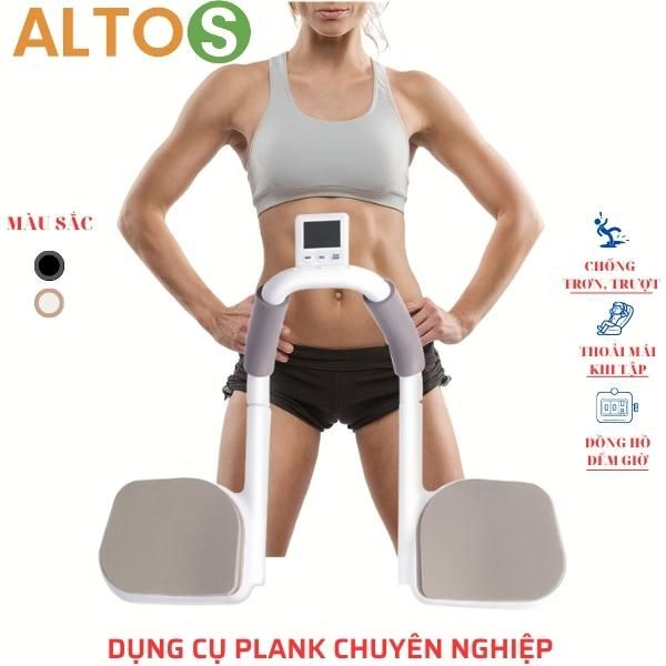 Dụng cụ tập plank, tập cơ bụng tại nhà, tặng đồng hồ bấm thời gian