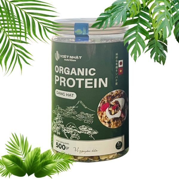 Organic Protein Dạng Hạt (Granola) Việt Nhật - giảm mỡ (hộp 500g)