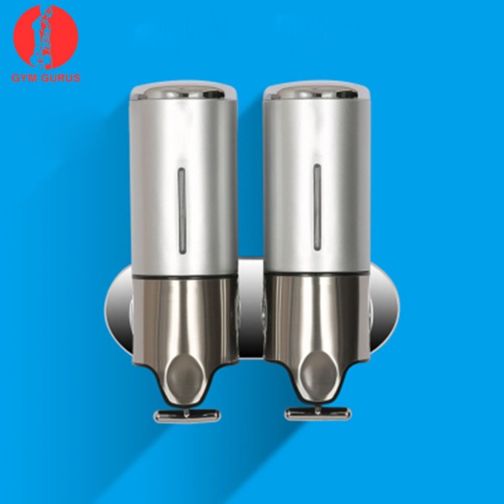 Hộp đựng sữa tắm dầu gội nước rửa tay treo tường màu bạc vàng đỏ tiện dụng sang trọng