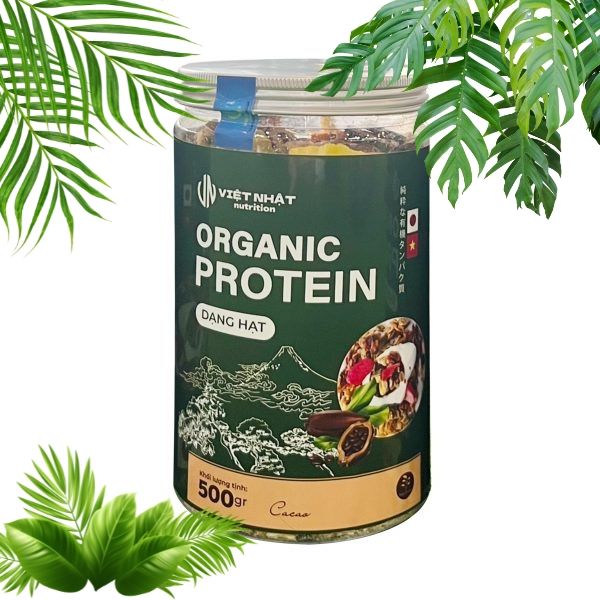 Organic Protein Dạng Hạt (Granola) Việt Nhật - giảm mỡ (hộp 500g)