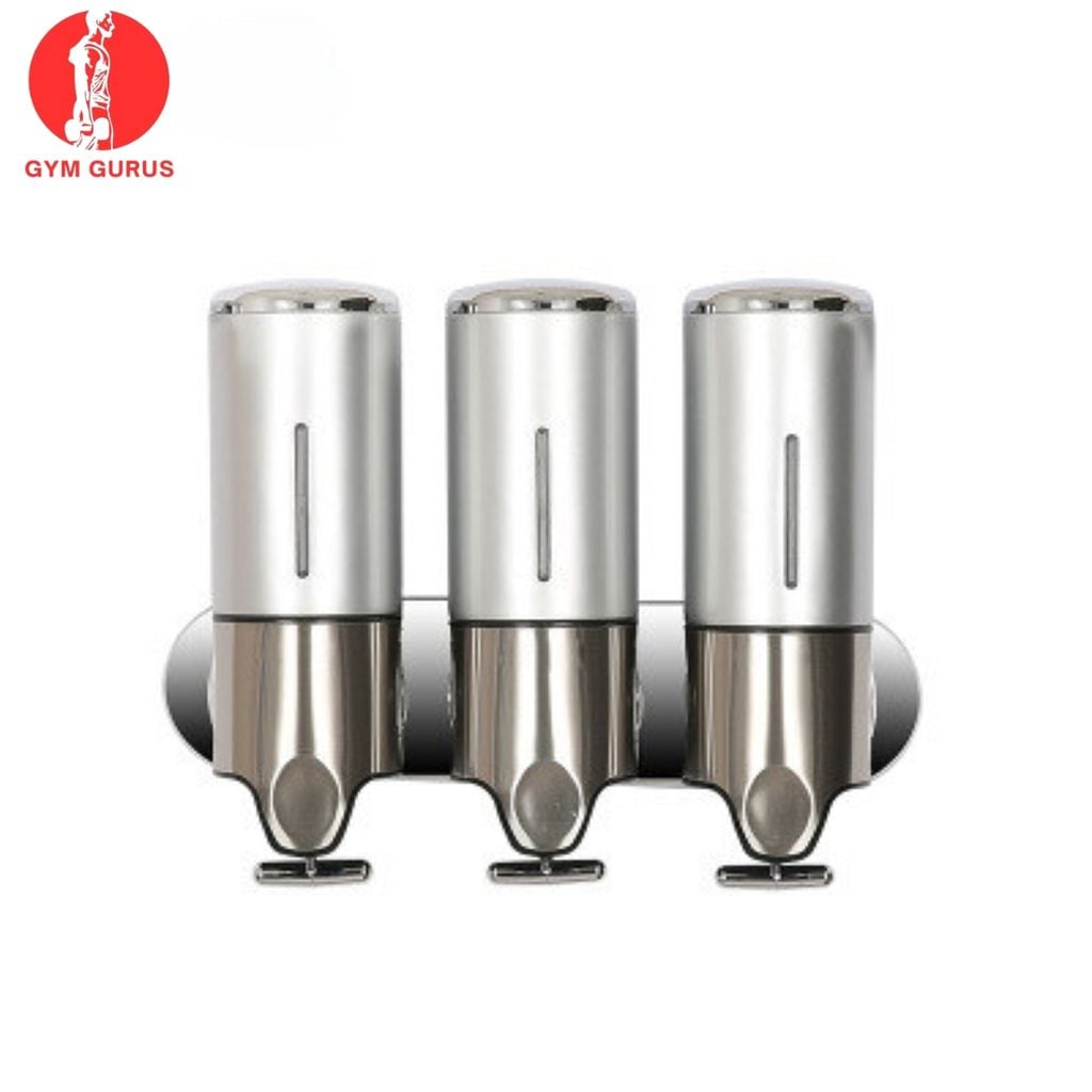 Hộp đựng sữa tắm dầu gội nước rửa tay treo tường màu bạc vàng đỏ tiện dụng sang trọng