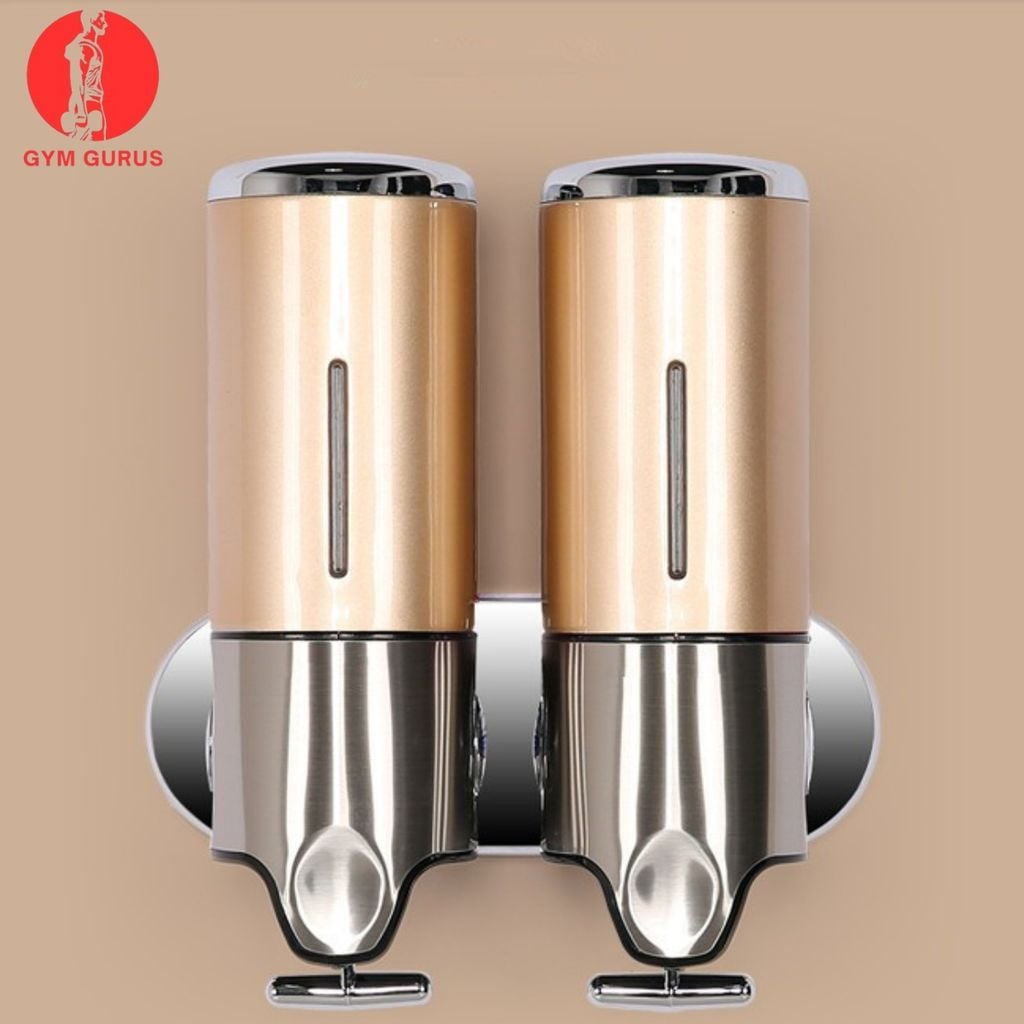 Hộp đựng sữa tắm dầu gội nước rửa tay treo tường màu bạc vàng đỏ tiện dụng sang trọng