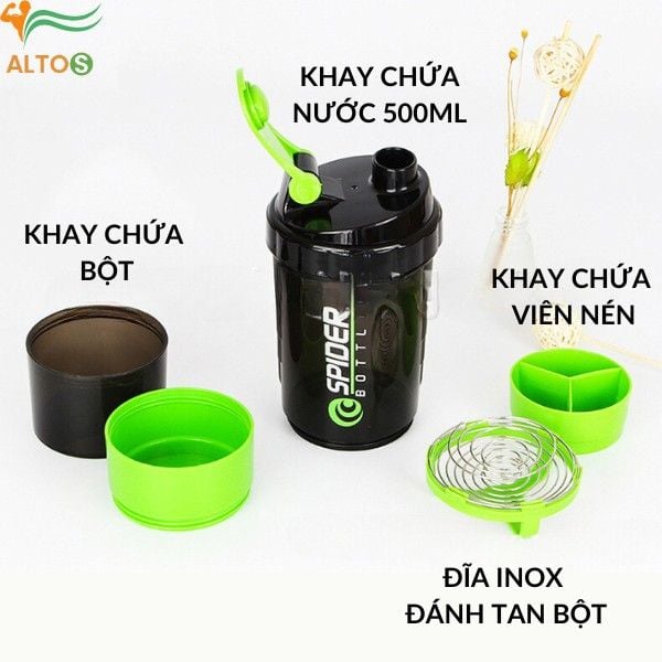 Bình lắc đa năng 500ml, dụng cụ không thể thiếu của người chơi thể thao