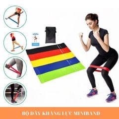 Bộ dây kháng lực miniband tập tay,  tập chân, tập mông nhỏ gọn dễ tập.