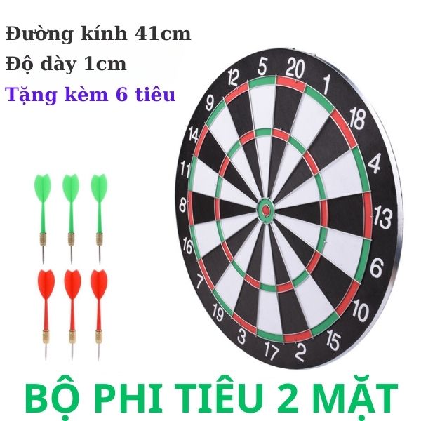 Bảng phóng phi tiêu 02 mặt giấy cứng 17in, dày 1cm, giải trí  vui nhộn