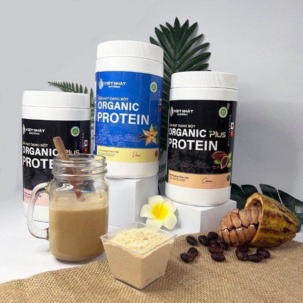 Bột sữa hạt Organic Protein Plus - hỗ trợ cải thiện cân nặng Việt Nhật 1kg