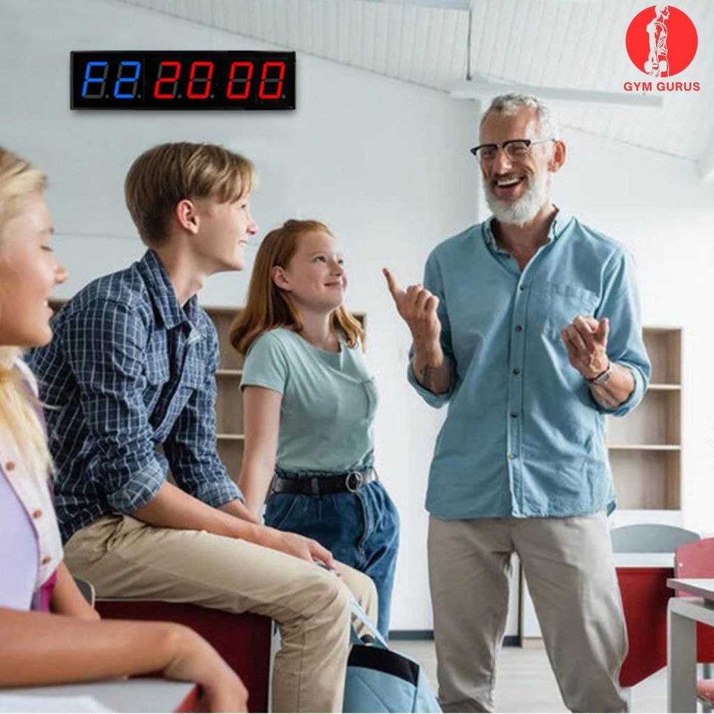 Bộ đồng hồ bấm giờ đếm người tập thể dục thể thao led gym hợp kim nhôm