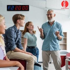 Bộ đồng hồ bấm giờ đếm người tập thể dục thể thao led gym hợp kim nhôm