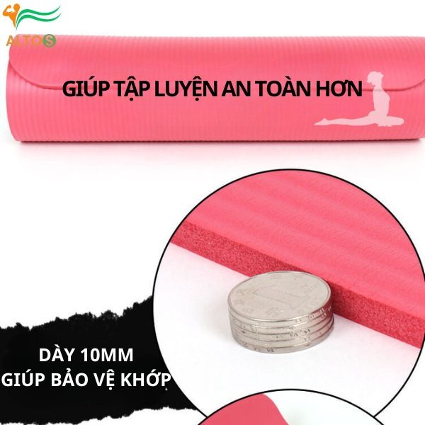 Thảm tập Yoga và thể dục NBR  kích thước 183x61x1cm thoáng khí, bền bỉ