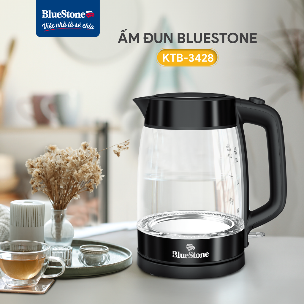 Ấm Đun Thủy Tinh BlueStone KTB-3428 1.7