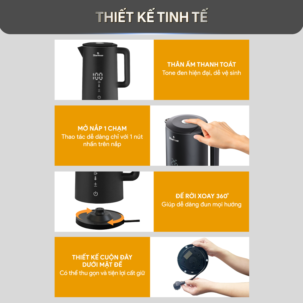Các tính năng nổi bật của ấm đun
