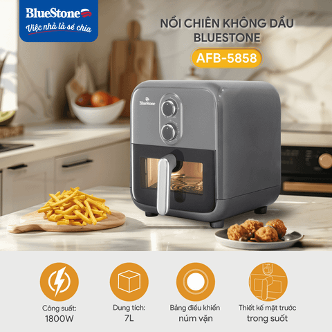  Nồi Chiên Không Dầu BlueStone AFB-5858 7 Lít 1800W 