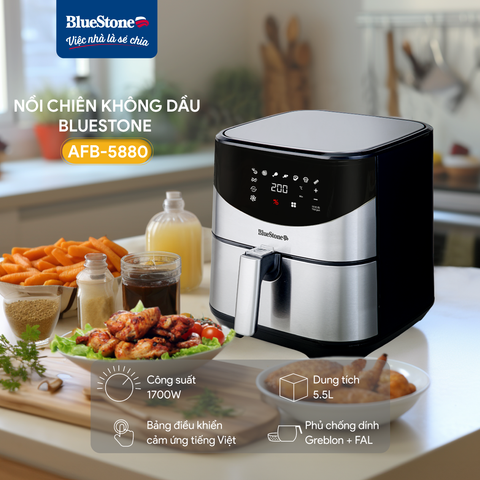  Nồi Chiên Không Dầu BlueStone AFB-5880 5.5 Lít 1700W 