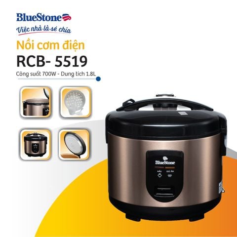  Nồi Cơm Điện Nắp Gài Bluestone RCB-5519 700W 1.8 Lít 