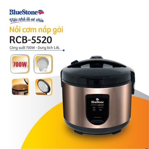 Nồi Cơm Điện Nắp Gài BlueStone RCB-5520 700W 1.8 Lít 