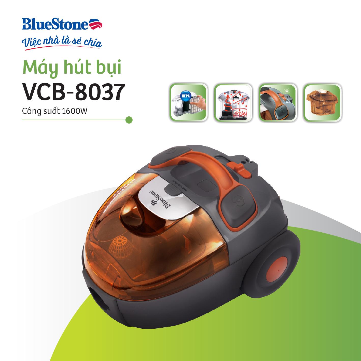 Máy Hút Bụi Dạng Hộp BlueStone VCB-8037 1600W – BlueStone Việt Nam