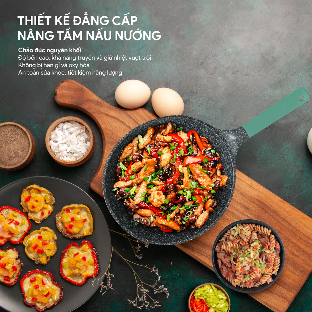 Chảo Đúc Lòng Sâu Carez WOC681DI28SN