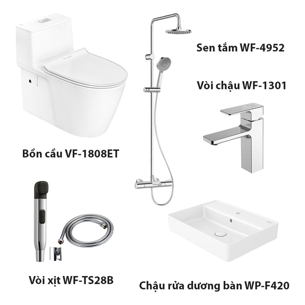 Combo American Standard VF-1808ET + WP-F420+ WF-TS28B + WF-1301 + WF-4952
