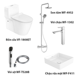  Combo American Standard VF-1808ET + WP-F411 + WF-TS28B + WF-1302 + WF-4952 
