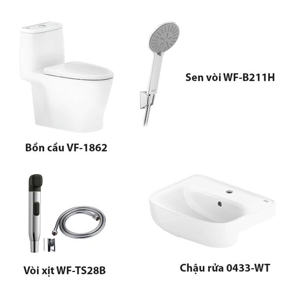 Combo American Standard VF-1862 + 0533-WT + WF-TS28W + WF-1M01 + WF-1M11 + WF-B211H