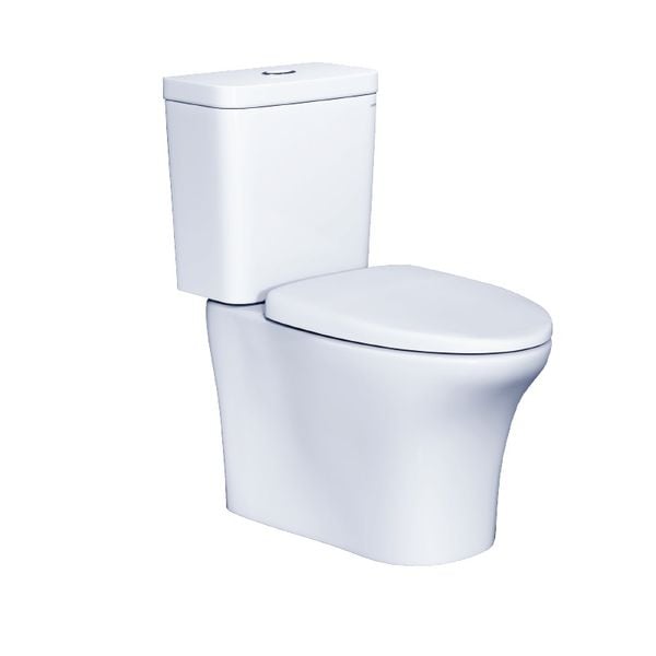 Bàn cầu 2 khối Caesar CD1341 (Không nắp) + nắp rửa TAF512H