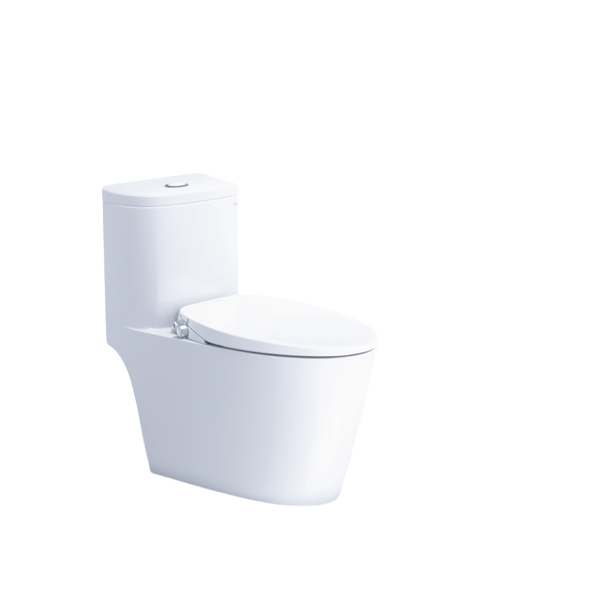  Bàn cầu 1 khối Caesar C1364 (Không nắp) + nắp rửa TAF060 