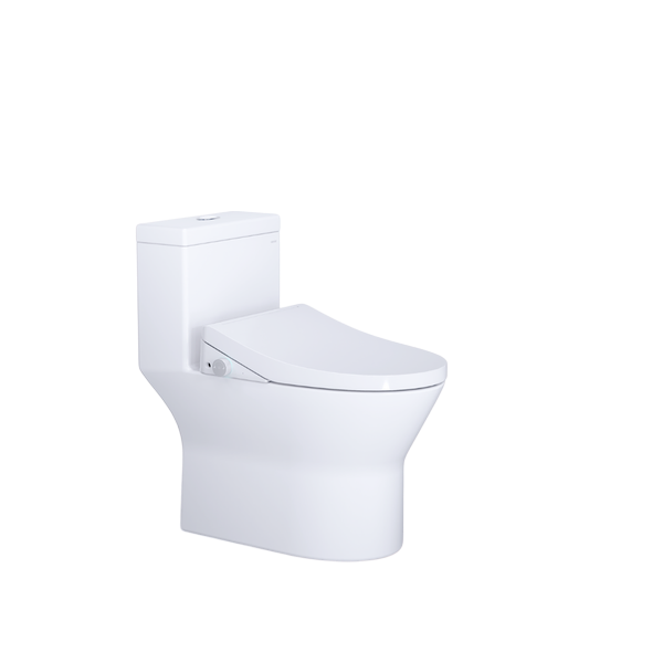  Bàn cầu 1 khối nắp rửa điện tử Caesar C1374 (không nắp) + TAF512H 