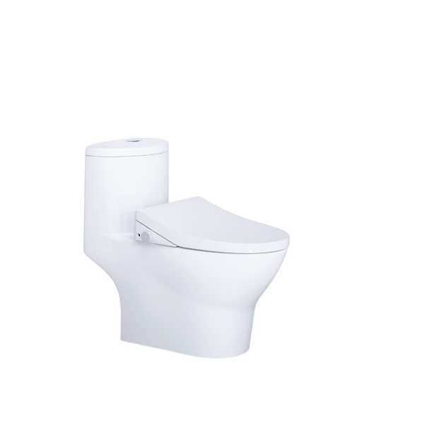  Bàn cầu 1 khối nắp rửa điện tử Caesar C1375 (không nắp) + TAF512H 