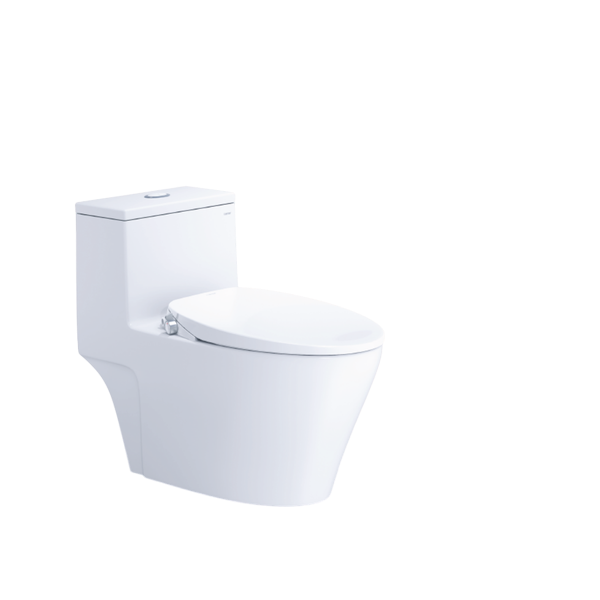  Bàn cầu 1 khối Caesar C1353 (Không nắp) + nắp rửa TAF060 