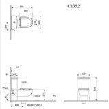  Bàn cầu 1 khối Caesar C1352 