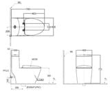  Bàn cầu một khối Caesar C1363 (Không nắp) + nắp rửa TAF512H 