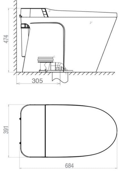 Bàn cầu điện tử Viglacra V882B - Bùi Minh