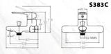  Sen tắm nóng lạnh Caesar S383C 