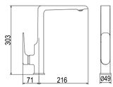  Vòi rửa bát PV722.3 (P.55.357) Viglacera Platinum 