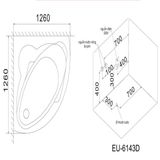  Bồn tắm massage Euroking EU-6143D 