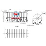  Bồn nước inox ngang Sơn Hà SHN1500(F1140) 