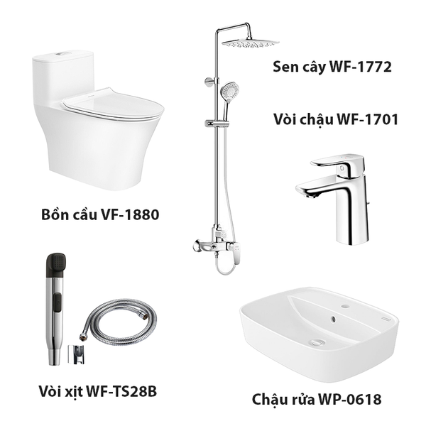 Combo American Standard S3 VF-1880 + WP-0618 + WF-TS28B + WF-1701 + WF-1772