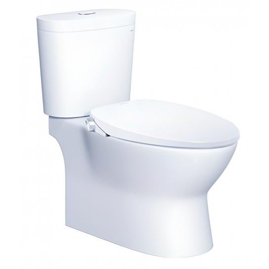 Bàn cầu 2 khối Caesar CD1320 (Không nắp) + Nắp rửa cơ TAF060 - Bùi Minh