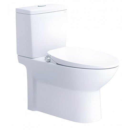 Bàn cầu 2 khối Caesar CD1340 (Không nắp) + Nắp rửa cơ TAF060 - Bùi Minh