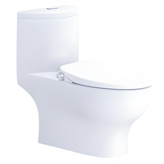 Bàn cầu 1 khối Caesar C1375 (Không nắp) + Nắp rửa cơ TAF060 - Bùi Minh