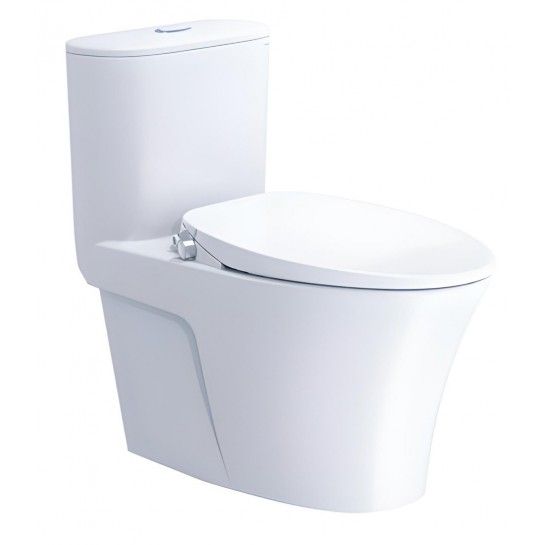 Bàn cầu 1 khối Caesar C1395 (Không nắp) + Nắp rửa cơ TAF060 - Bùi Minh